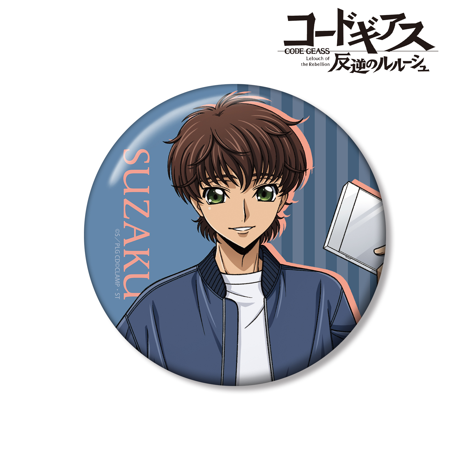 コードギアス 反逆のルルーシュ_描き下ろし スザク 音楽ver. 100mm缶バッジ
