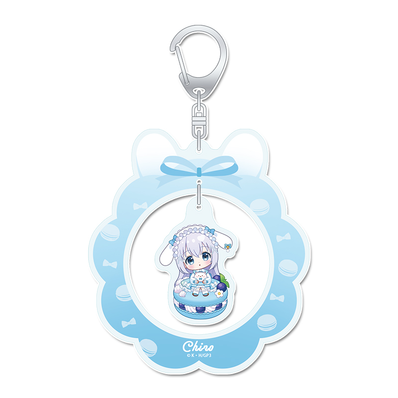 ご注文はうさぎですか？BLOOM_ぷちちょこゆらゆらアクリルキーホルダー 【チノ】 マカロンver.