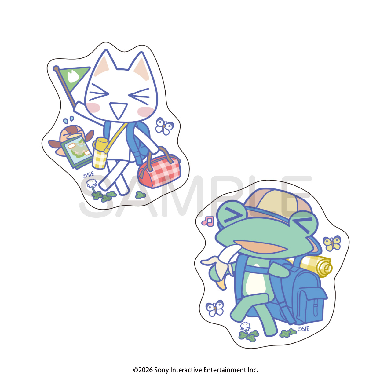 どこでもいっしょ_ピクニックでもいっしょ ダイカットステッカー <トロ&リッキー>