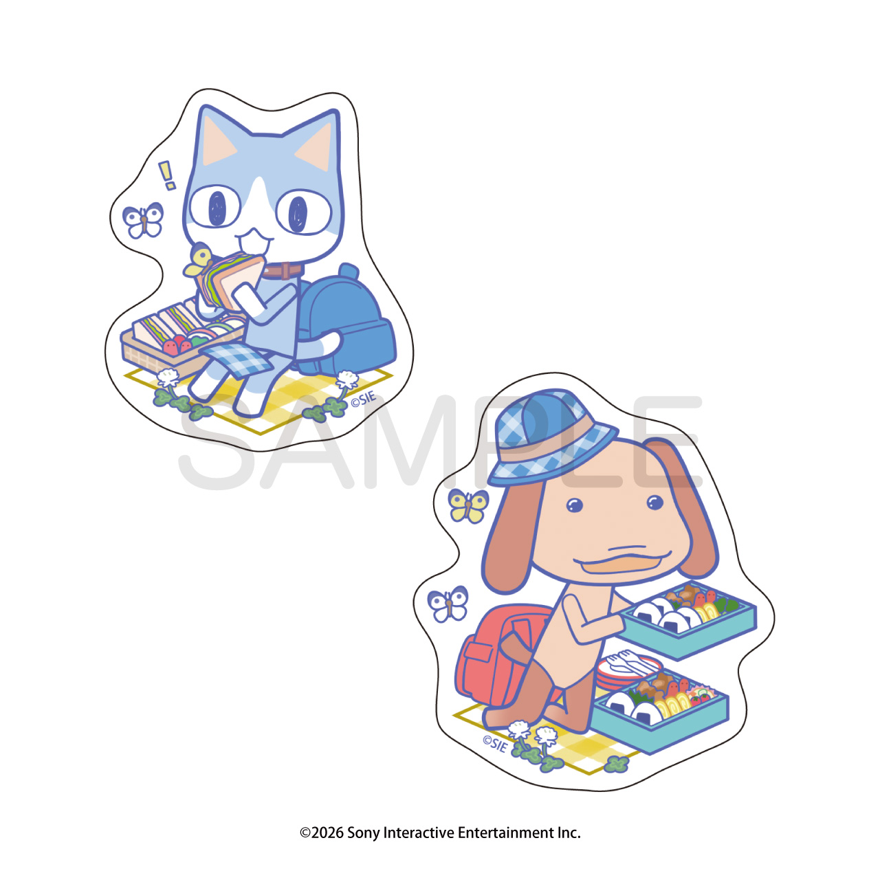 どこでもいっしょ_ピクニックでもいっしょ ダイカットステッカー <ソラ &ピエール>