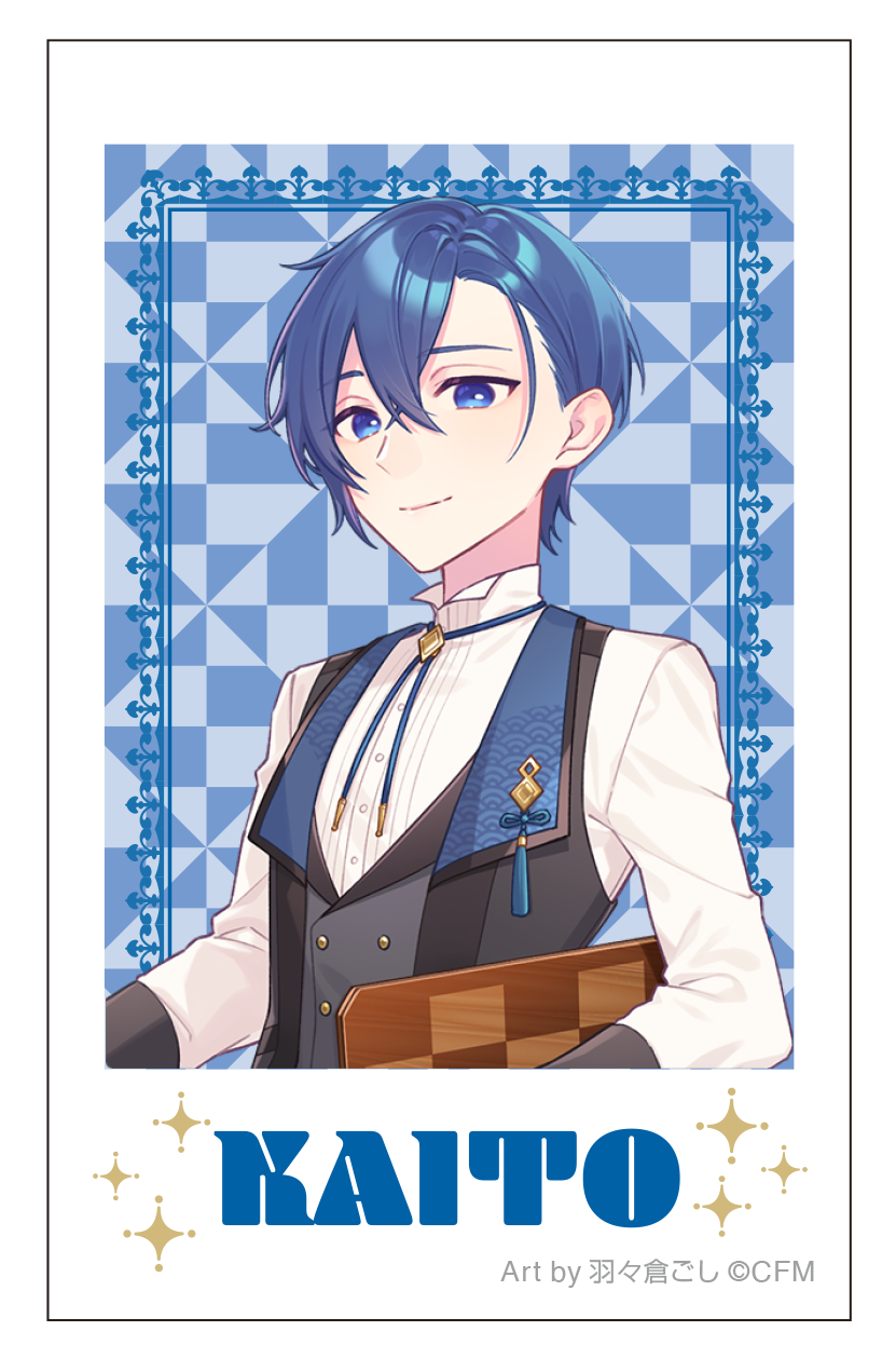 初音ミクシリーズ_チェキプリント／KAITO　和風喫茶　Art by 羽々倉ごし