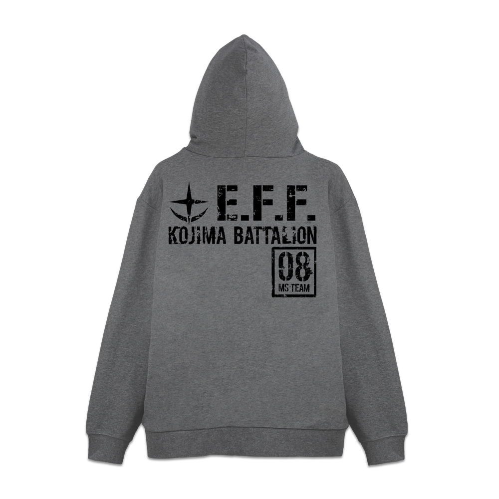 機動戦士ガンダム 第08MS小隊_XXLサイズ_第08MS小隊 ジップパーカー Ver2.0/MIX GRAY