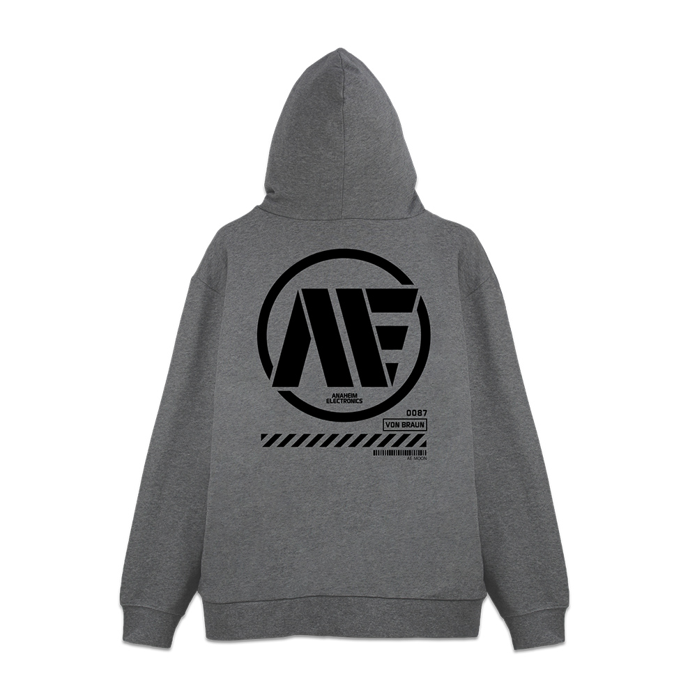 機動戦士Zガンダム_XLサイズ_アナハイム・エレクトロニクス ジップパーカー Ver2.0/MIX GRAY