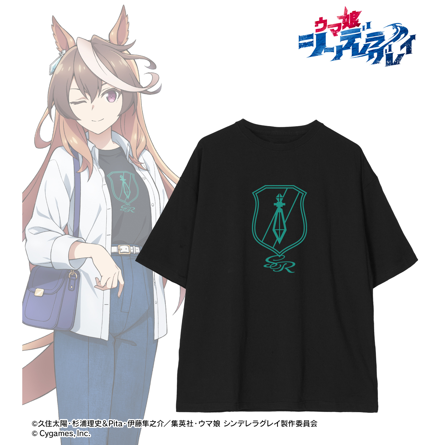 ウマ娘 シンデレラグレイ_サイズ/L_シンボリルドルフ 着用BIGシルエットTシャツ POP UP SHOP in マルイユニセックス