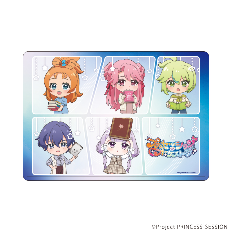 プリンセッション・オーケストラ_キャラクリアケース02/コマ割りデザイン 本ver(ミニキャライラスト)