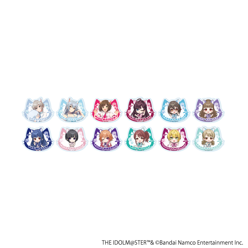 アイドルマスター シンデレラガールズ_アクリルプレートバッジ01/猫ver. コンプリートセット(全12種)(描き下ろし&描き起こしイラスト)【コンプリートセット／12個入り】