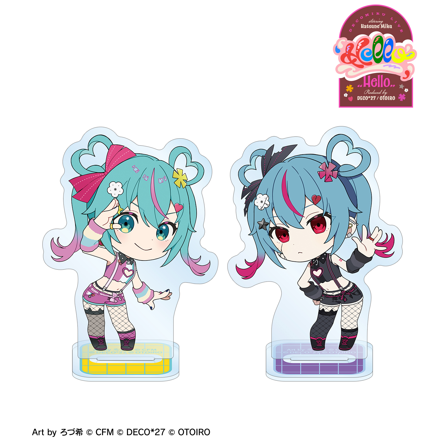 デコミクLIVE starring 初音ミク『Hello』Produced by DECO*27 / OTOIRO_デコミク Art by ろづ希 アクリルスタンド2個セット