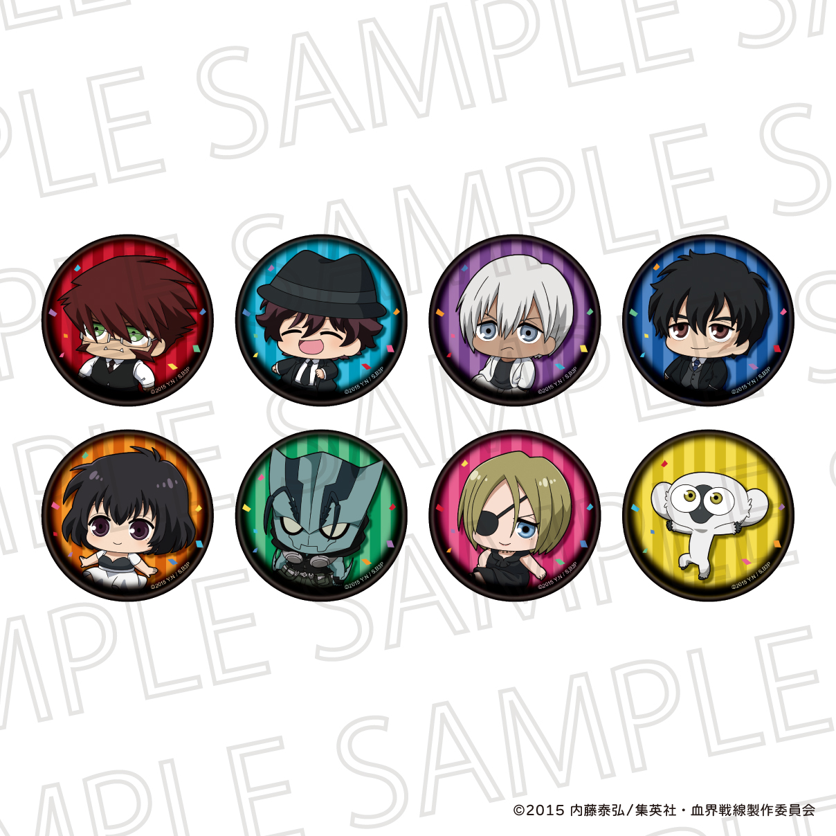 血界戦線_ぷちてく　トレーディングカンバッジ 【コンプリートBOX／8個入り】