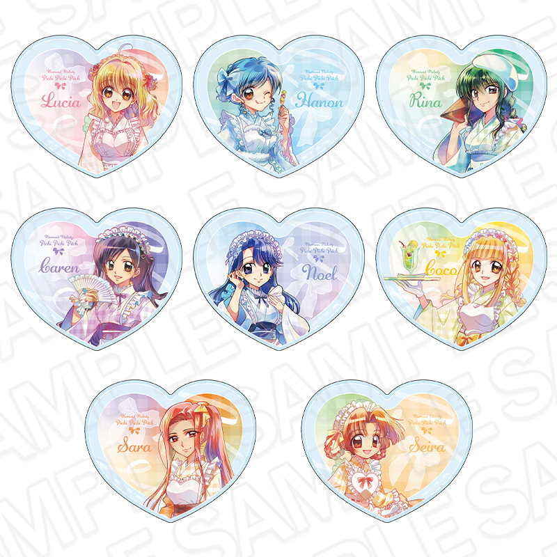 マーメイドメロディー ぴちぴちピッチ_ハート型アクリルコースター(ランダム) PALE TONE series 和装メイド ver.　【コンプリートOPP／8個入り】