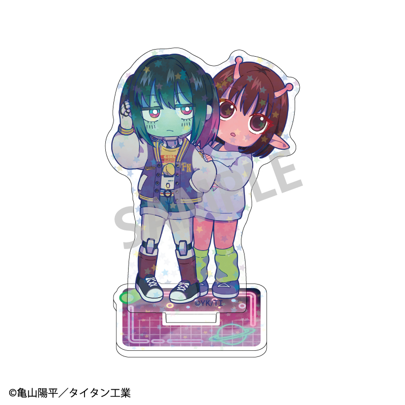 銀河特急?ミルキー☆サブウェイ_ホログラムミニアクリルスタンド　チハル＆マキナ／描き起こし第2弾