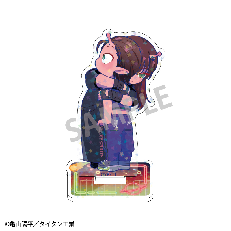 銀河特急?ミルキー☆サブウェイ_ホログラムミニアクリルスタンド　アカネ＆カナタ／描き起こし第2弾