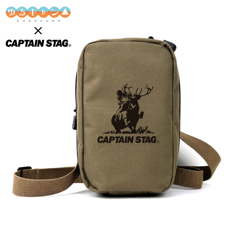 ゆるキャン△× キャプテンスタッグ_ミニショルダーポーチ/SAND KHAKI