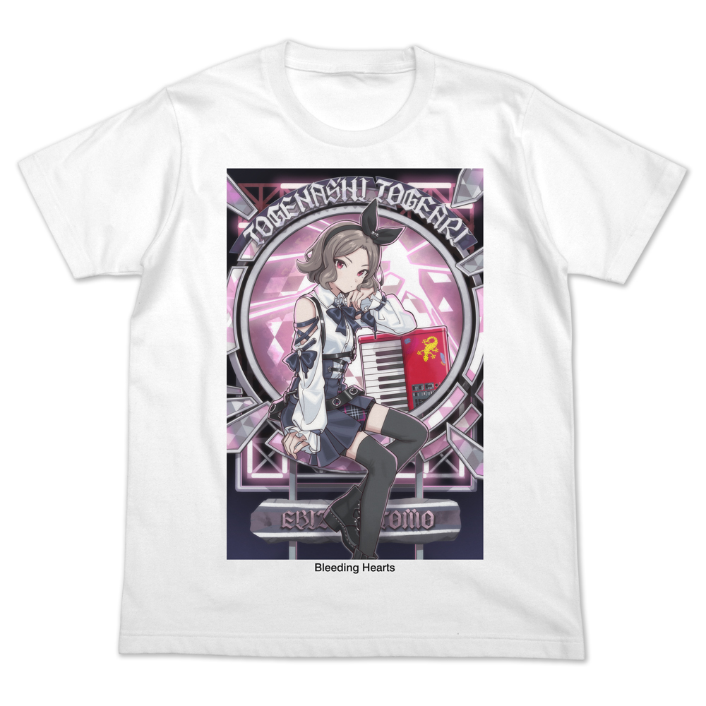 ガールズバンドクライ_Lサイズ_描き下ろし 海老塚智 フルカラーTシャツ 爆ぜて咲くVer./WHITE