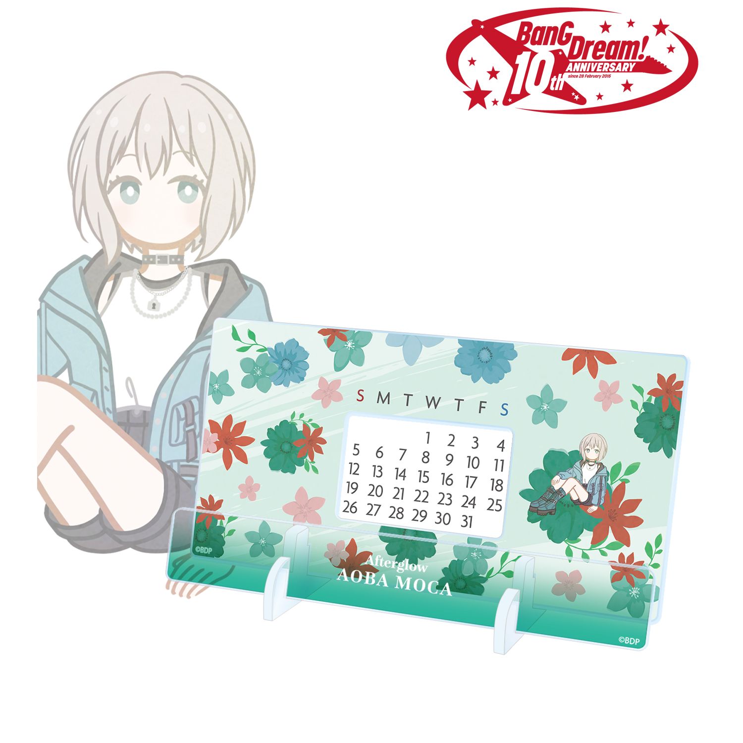 BanG Dream!_青葉 モカ Botania 卓上アクリル万年カレンダー