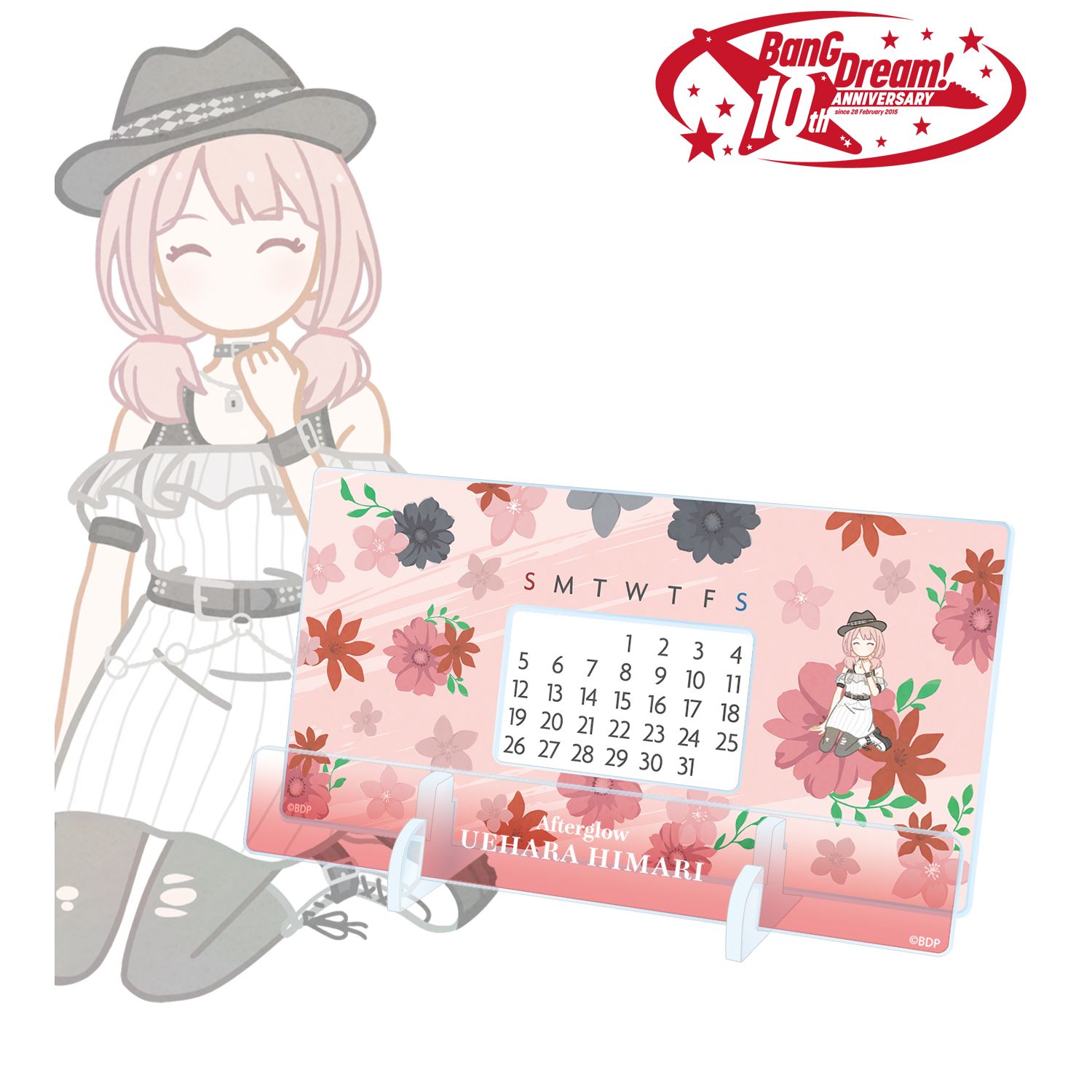 BanG Dream!_上原 ひまり Botania 卓上アクリル万年カレンダー