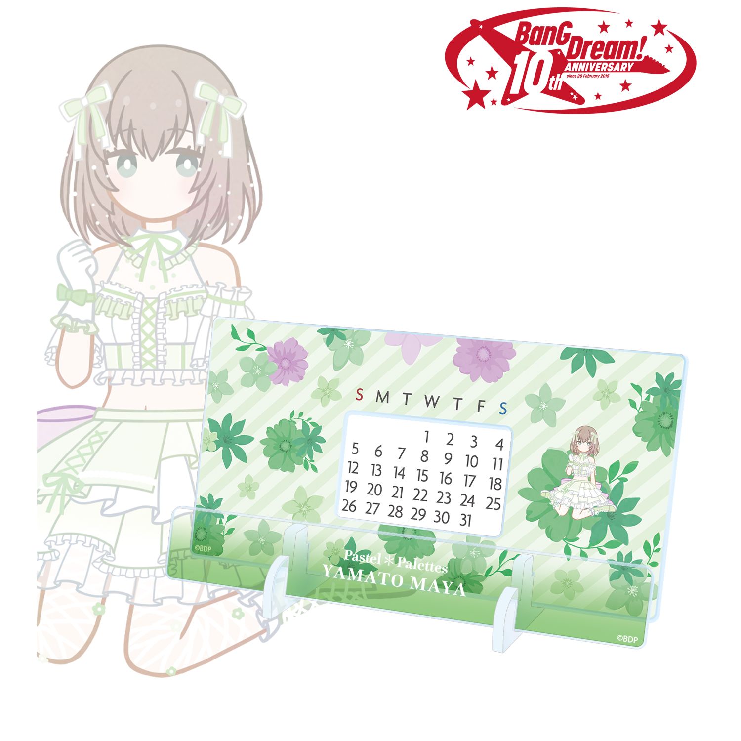 BanG Dream!_大和 麻弥 Botania 卓上アクリル万年カレンダー