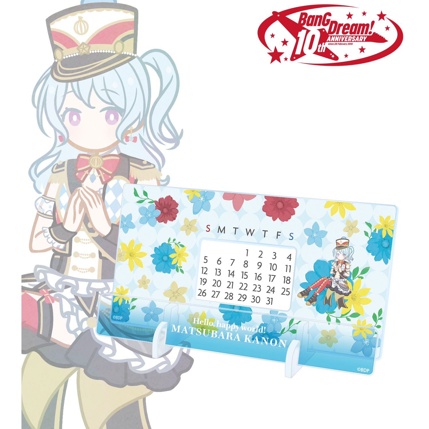 BanG Dream!_松原 花音 Botania 卓上アクリル万年カレンダー