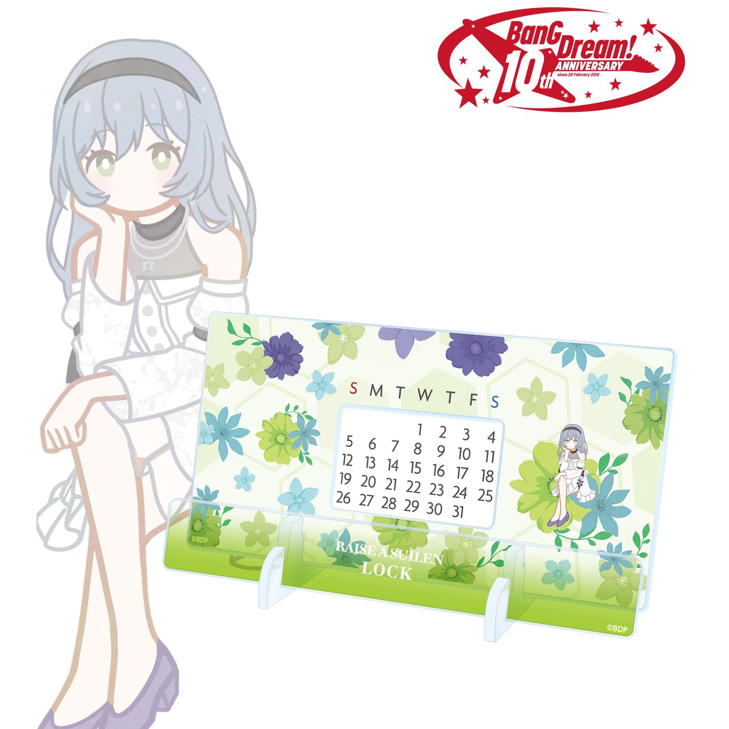 BanG Dream!_ロック Botania 卓上アクリル万年カレンダー