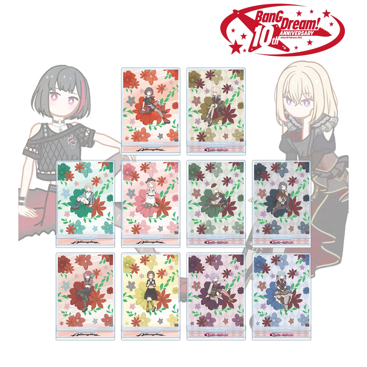 BanG Dream!_トレーディング Botania アクリルスタンド ver.B(単位/コンプリートBOX)【BOX／10個入り】
