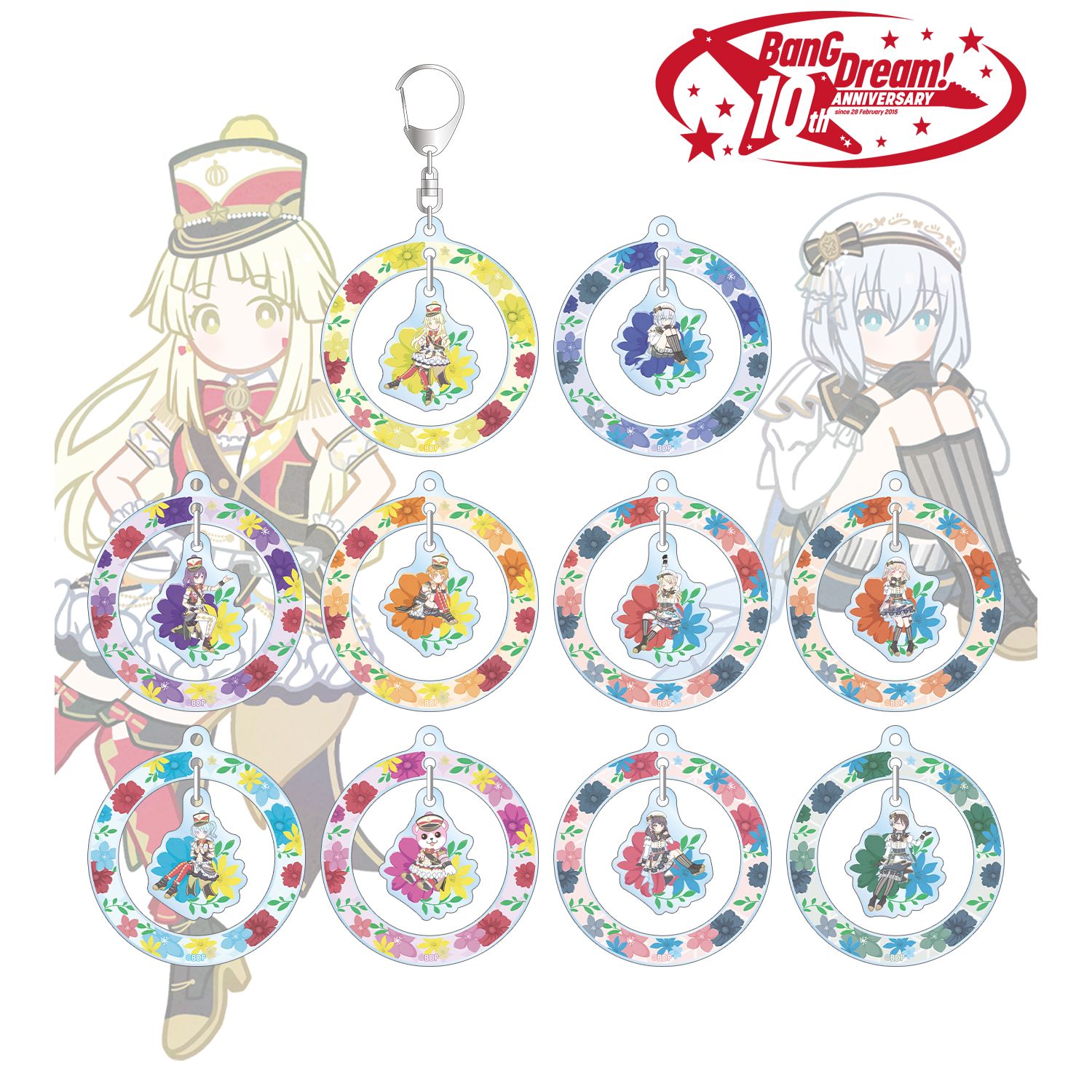 BanG Dream!_トレーディング Botania ゆらゆらアクリルキーホルダー ver.E(単位/コンプリートBOX)【BOX／10個入り】