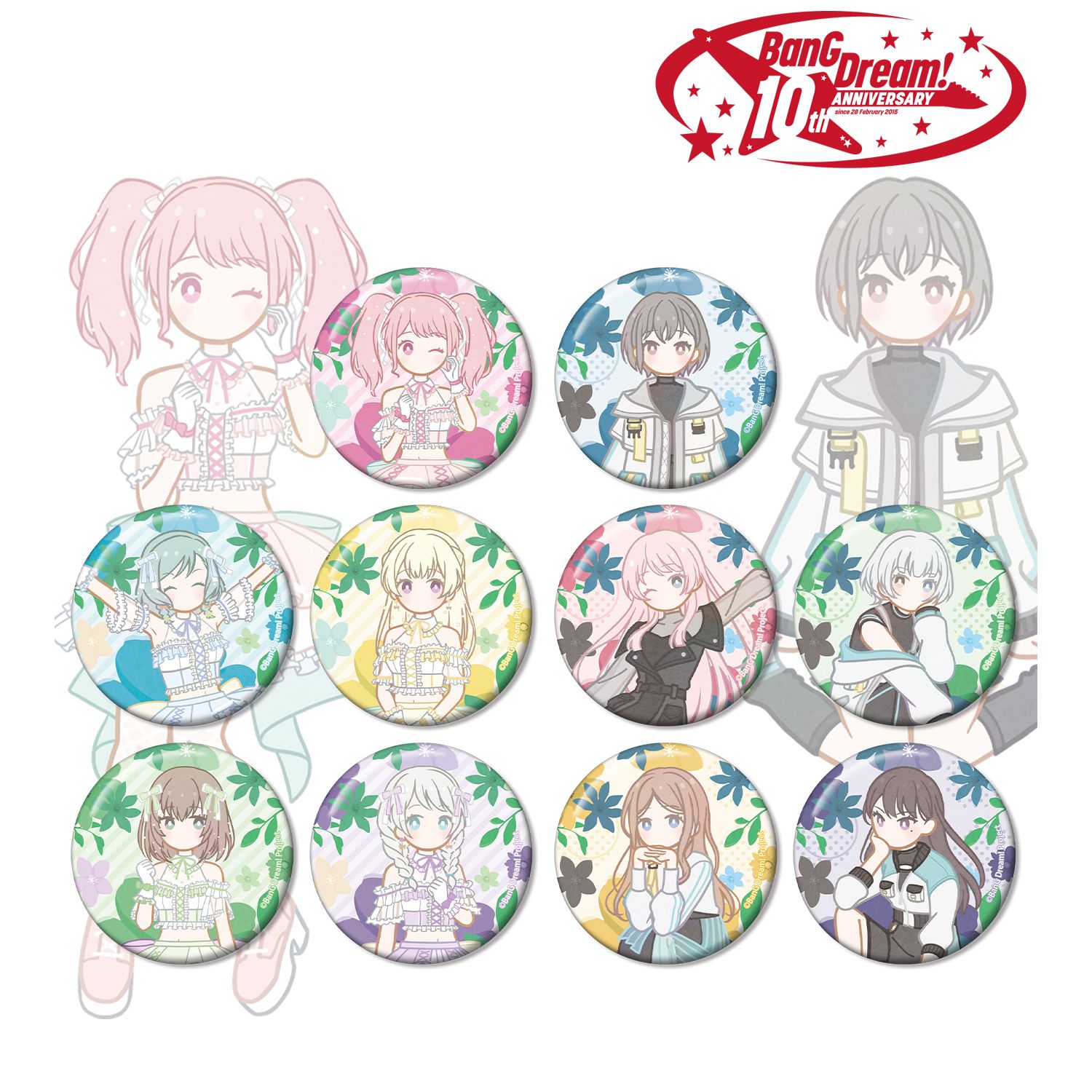 BanG Dream!_トレーディング Botania 缶バッジ ver.C(単位/コンプリートBOX)【BOX／10個入り】