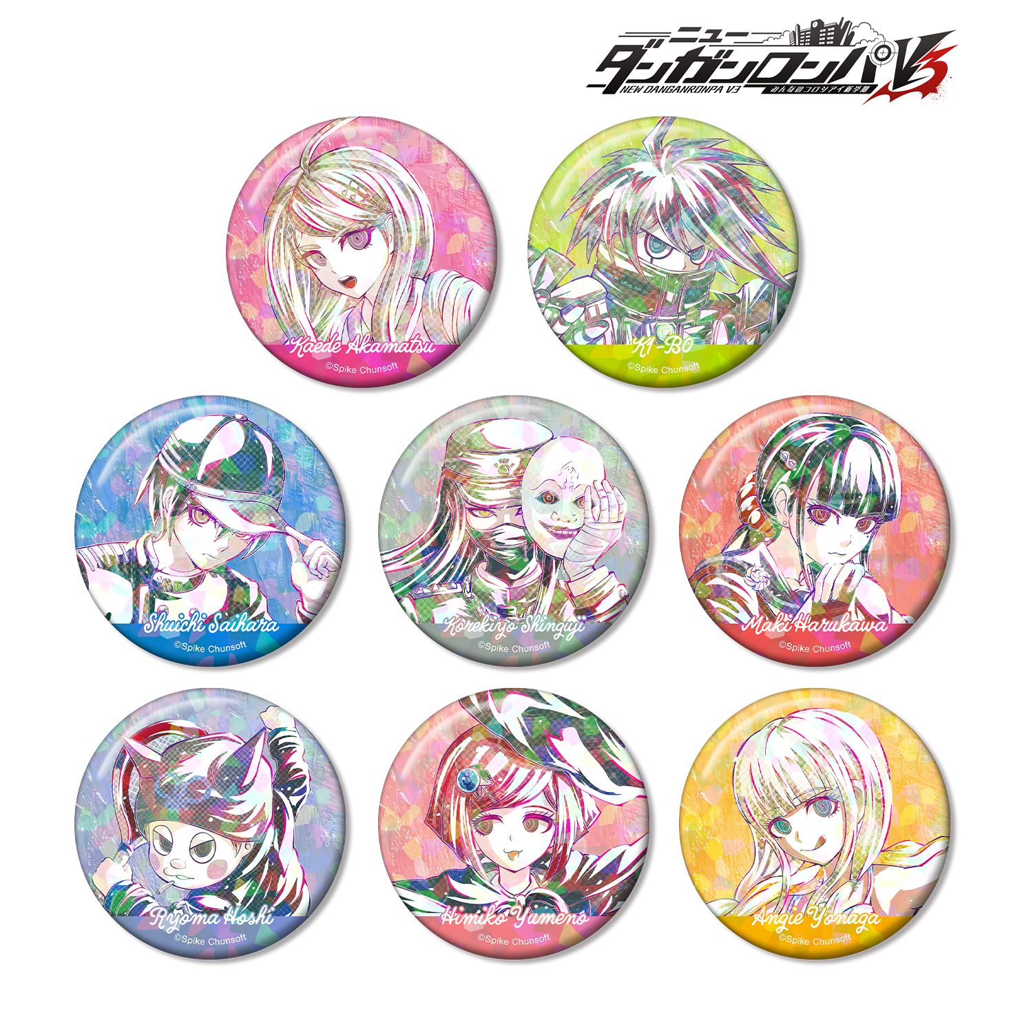 ニューダンガンロンパＶ３ みんなのコロシアイ新学期_トレーディング Ani-Art ホログラム缶バッジ ver.A【コンプリートBOX/8パック入り】