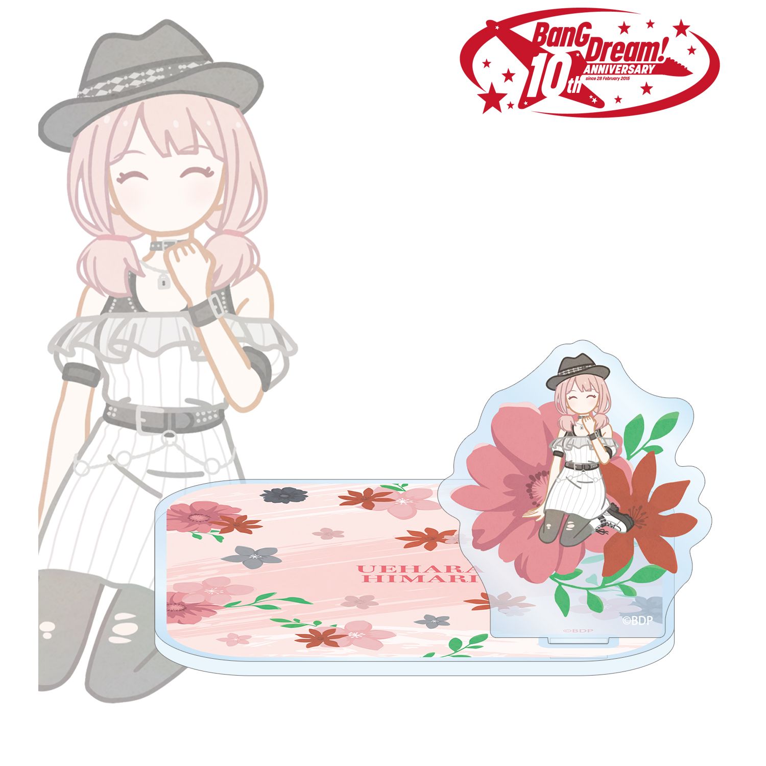 BanG Dream!_上原 ひまり Botania アクリルスタンド付きコースター