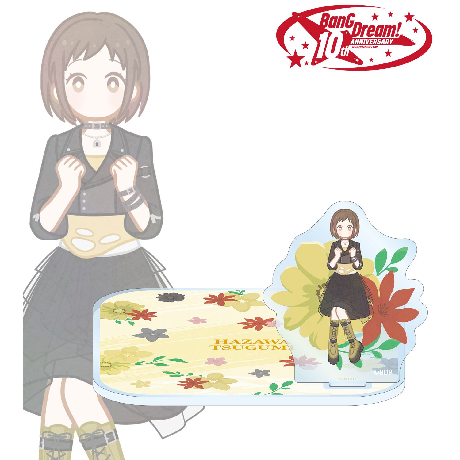 BanG Dream!_羽沢 つぐみ Botania アクリルスタンド付きコースター