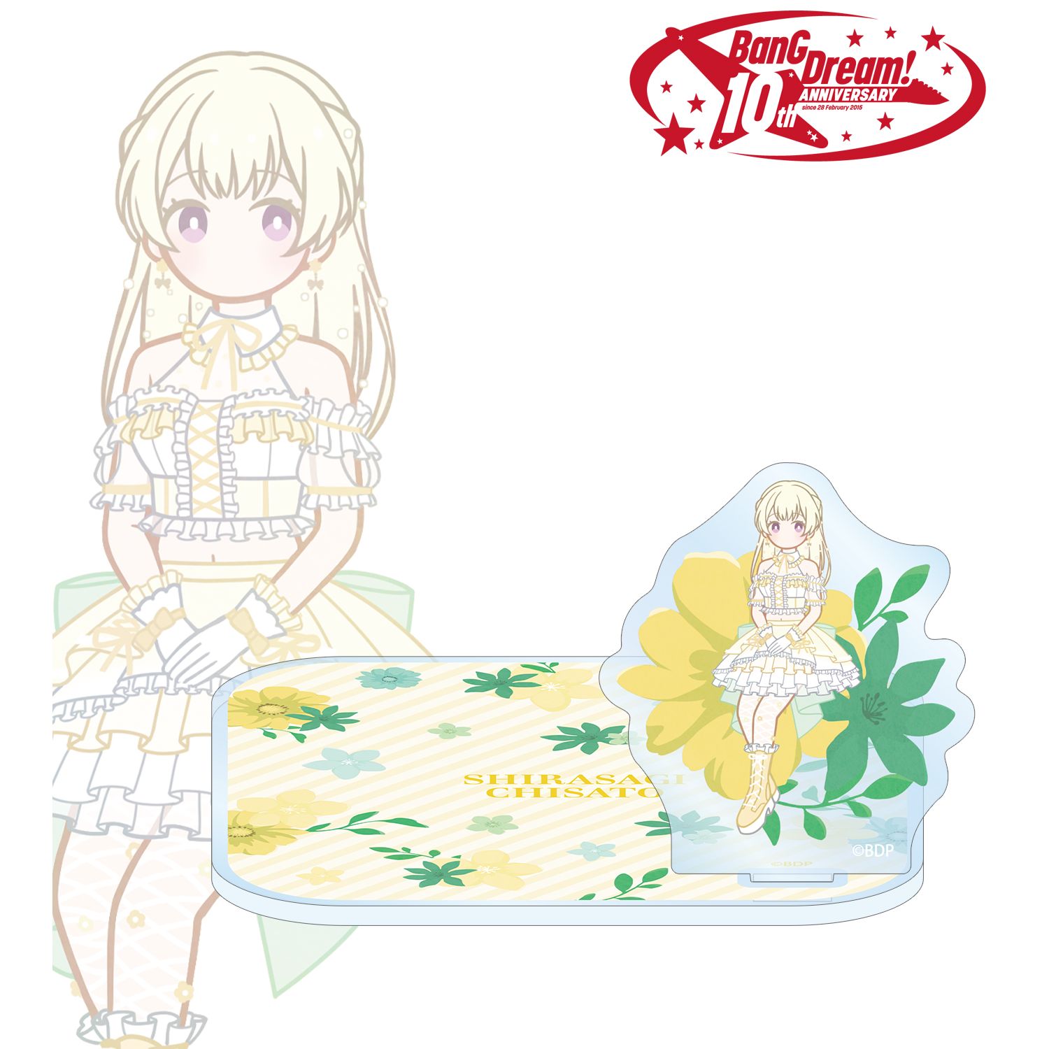 BanG Dream!_白鷺 千聖 Botania アクリルスタンド付きコースター