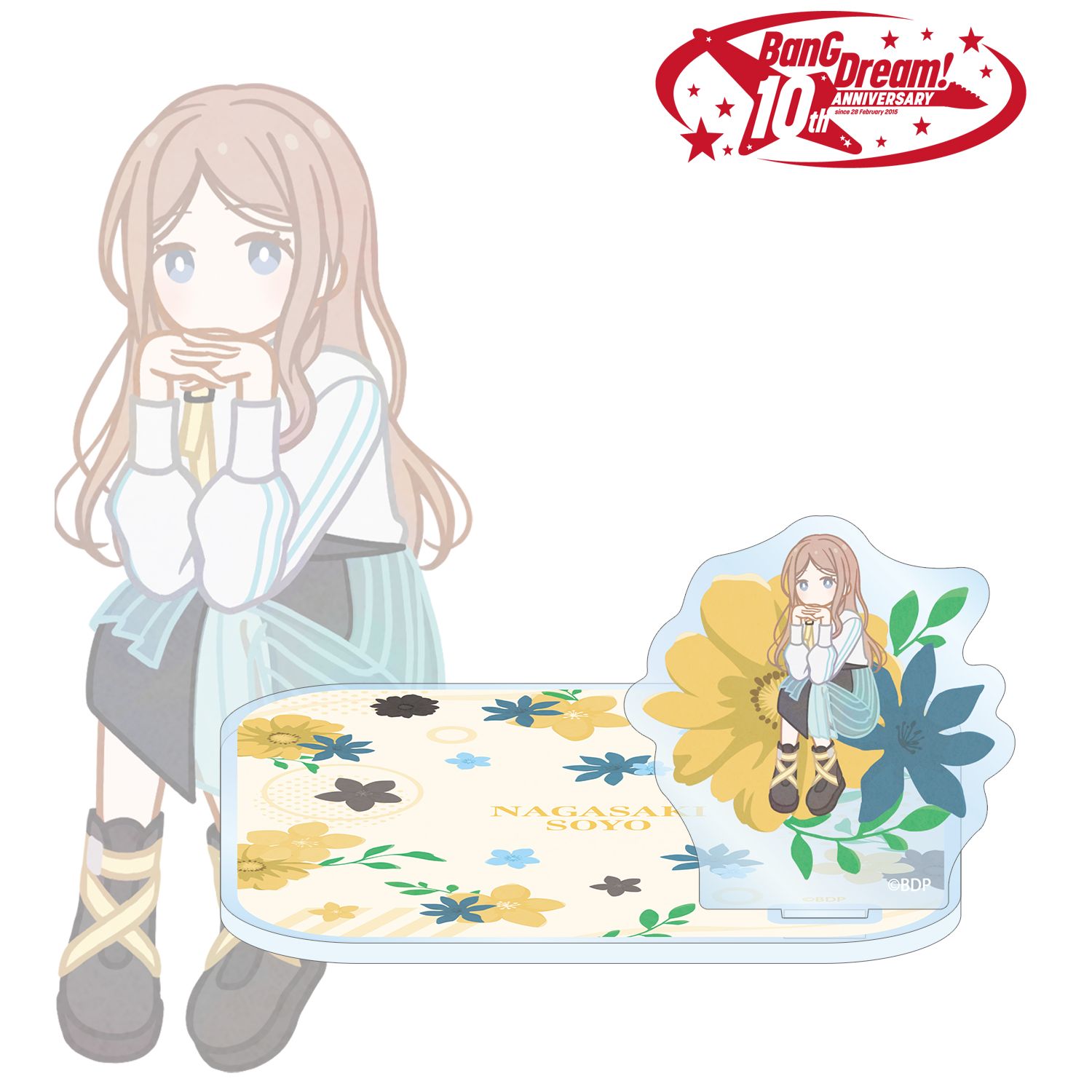 BanG Dream!_長崎 そよ Botania アクリルスタンド付きコースター