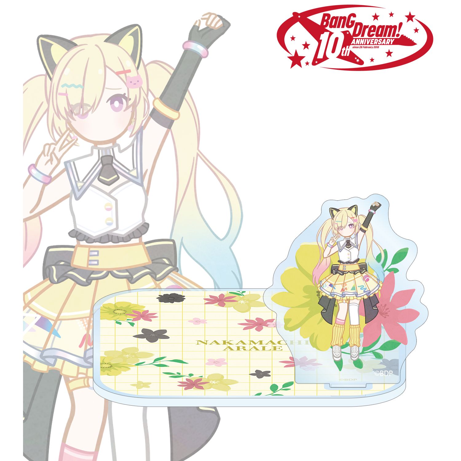 BanG Dream!_仲町 あられ Botania アクリルスタンド付きコースター