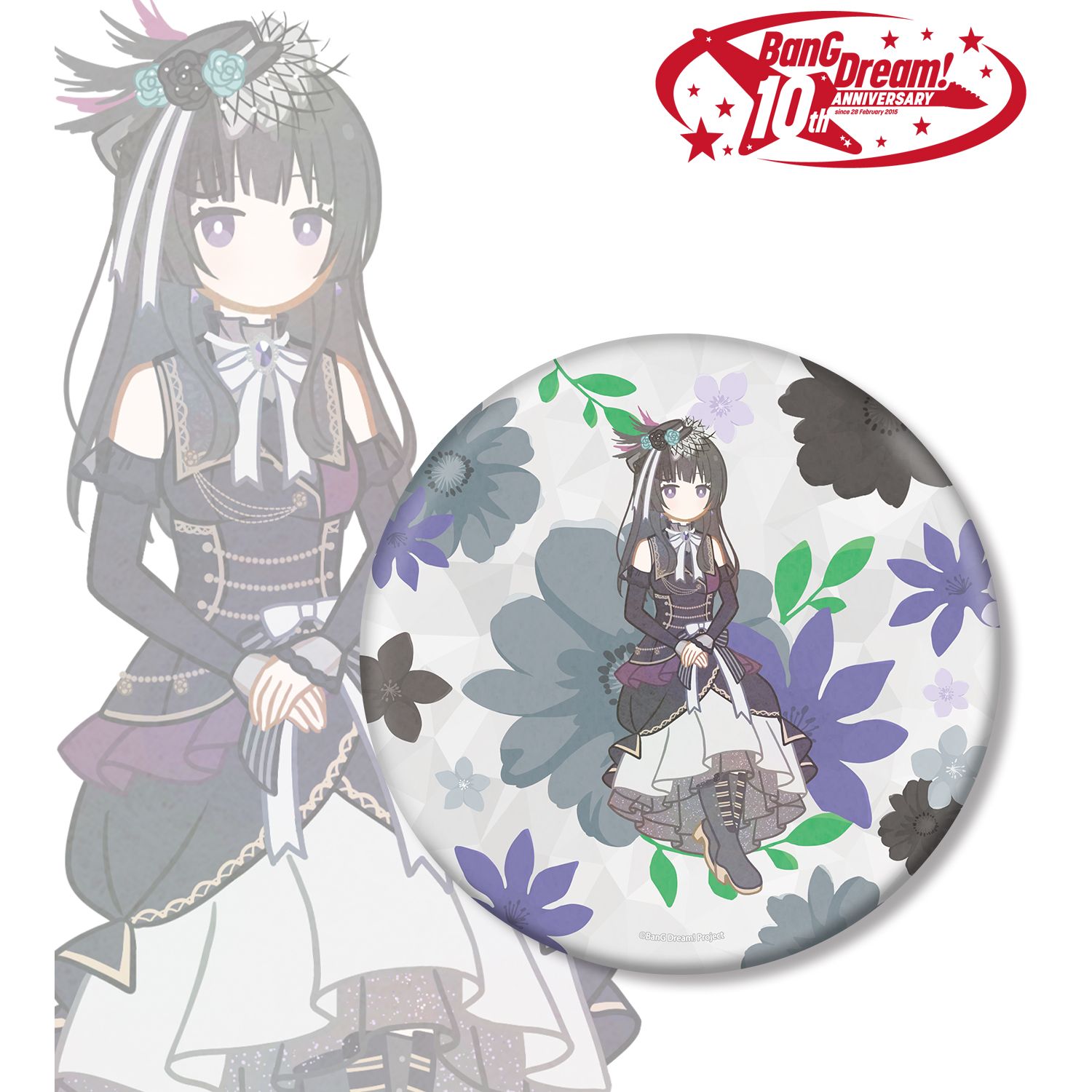 BanG Dream!_白金 燐子 Botania BIG缶バッジ