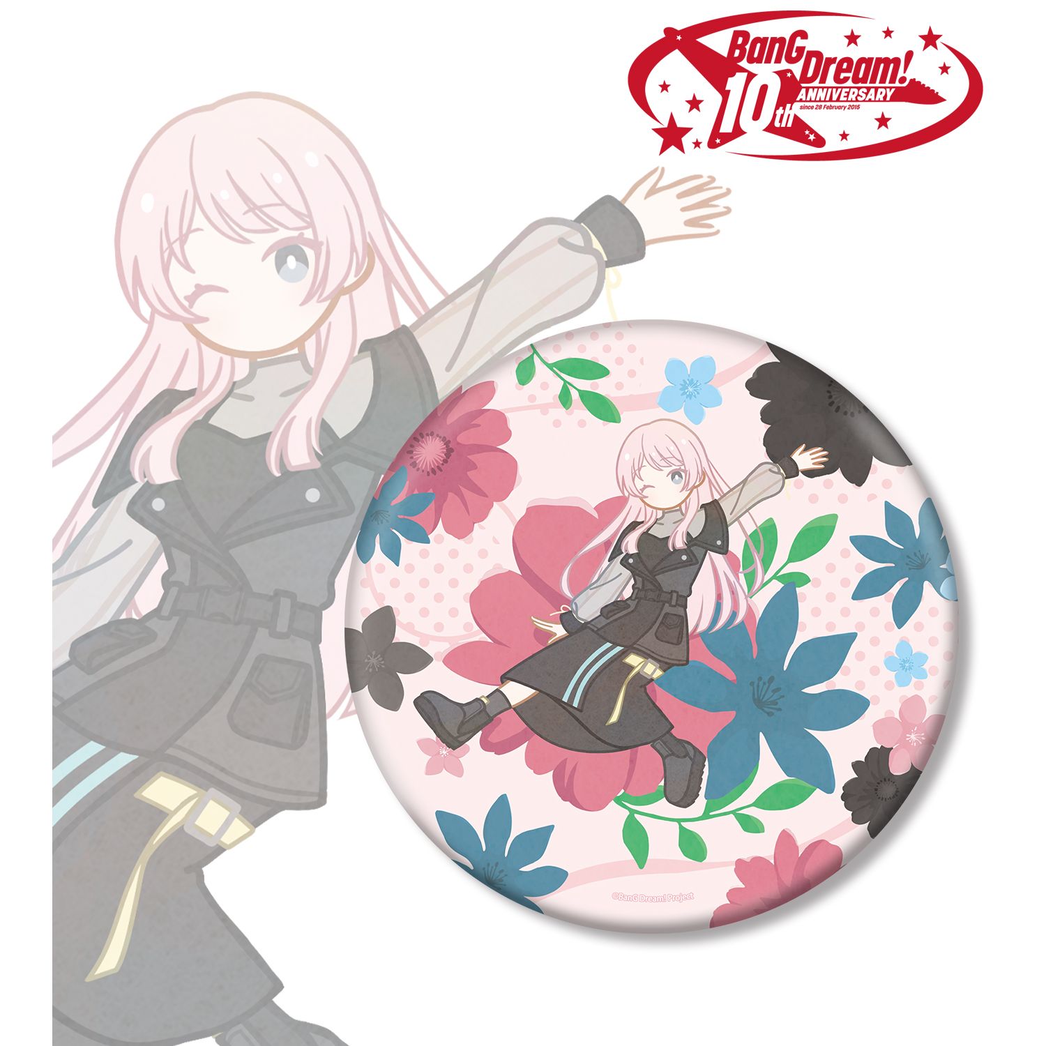 BanG Dream!_千早 愛音 Botania BIG缶バッジ