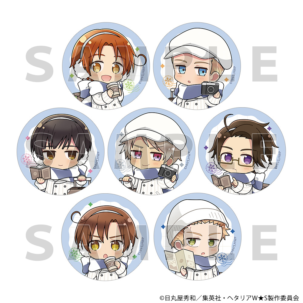 ヘタリア World★Stars_トレーディング缶バッジ(ウィンターバケーション/ver.A)【BOX／7個入り】