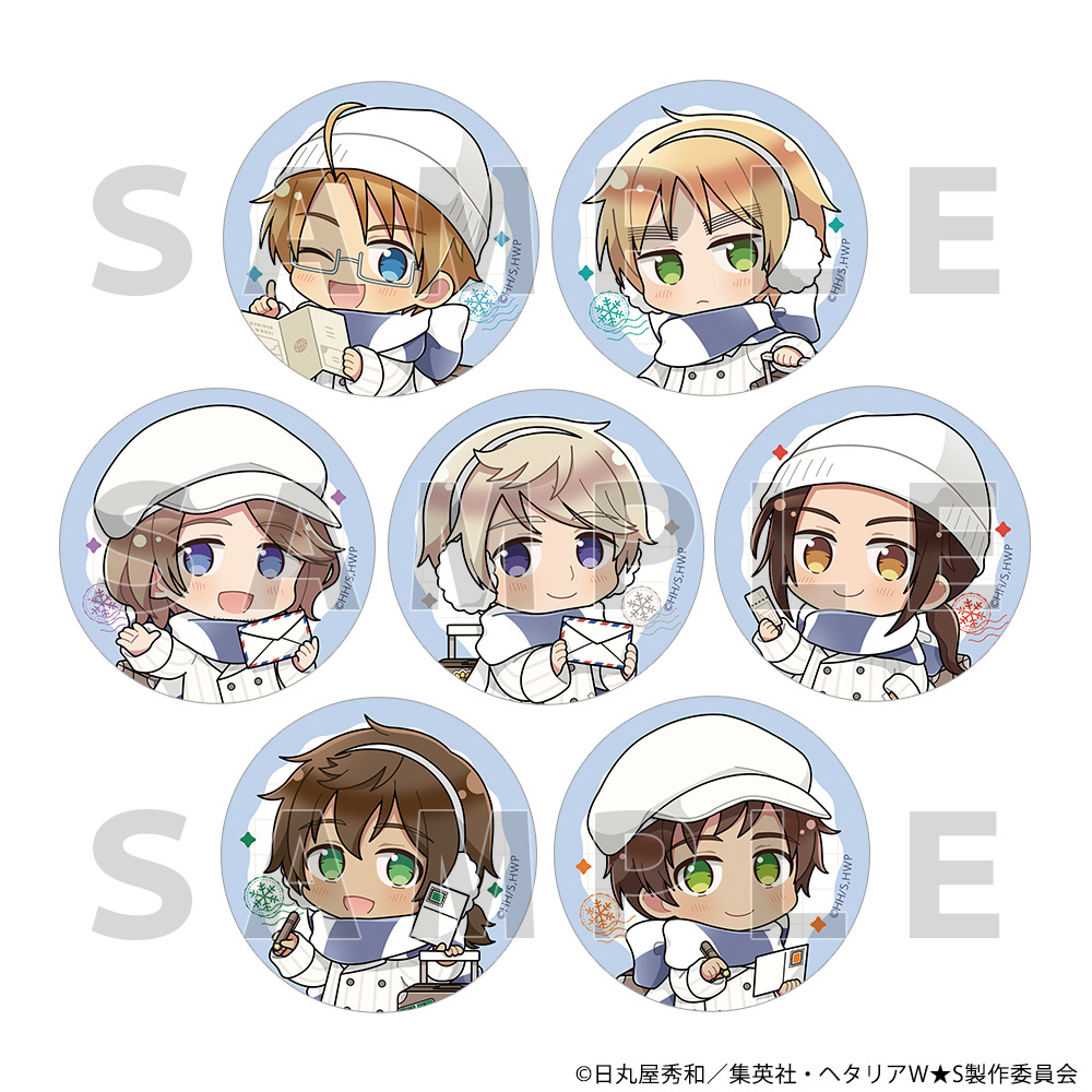 ヘタリア World★Stars_トレーディング缶バッジ(ウィンターバケーション/ver.B)【BOX／7個入り】