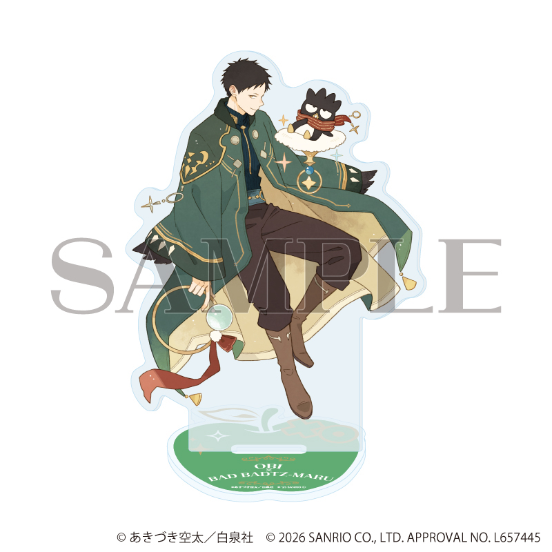 赤髪の白雪姫×サンリオキャラクターズ_アクリルスタンド05/オビ×バッドばつ丸(コラボイラスト)