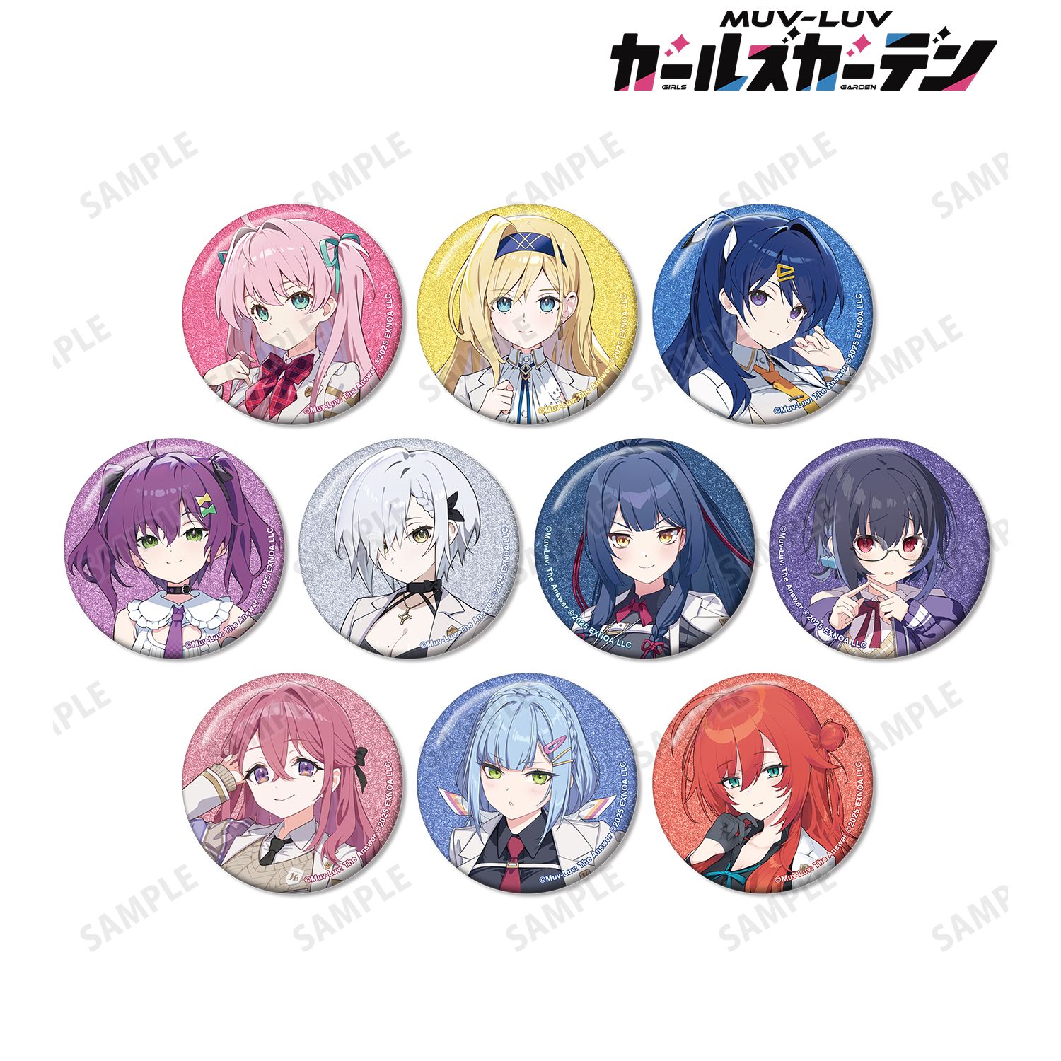 マブラヴ ガールズガーデン_トレーディンググリッター缶バッジ(単位/コンプリートBOX／10パック入り)