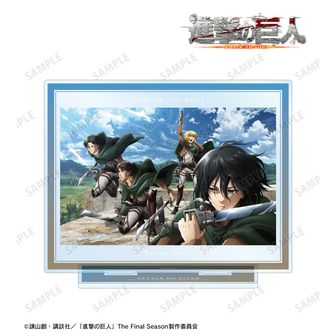 進撃の巨人_描き下ろし リヴァイ 冬の歩みver. 75mmグリッター缶バッジ