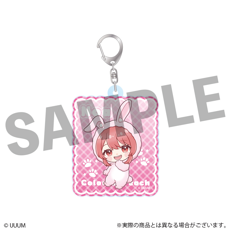 カラフルピーチ_ミニキャラアクリルキーホルダー　のあ