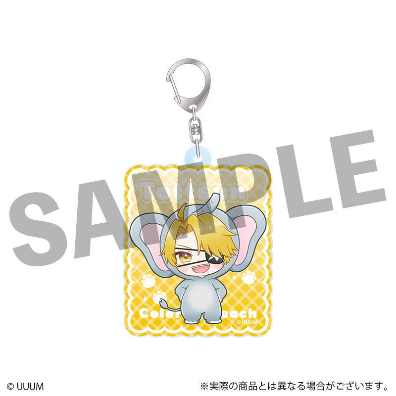 カラフルピーチ_ミニキャラアクリルキーホルダー　たっつん