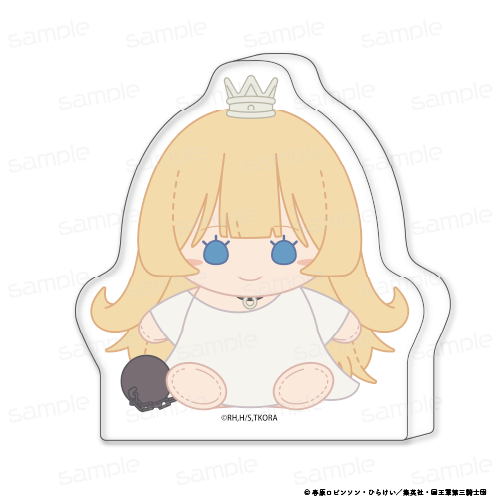 姫様“拷問”の時間です_おすわりもふりん アクリルminiブロック【姫】