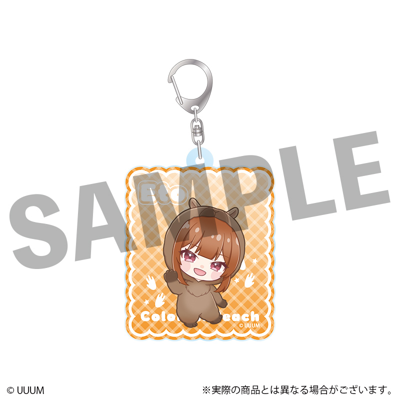 カラフルピーチ_ミニキャラアクリルキーホルダー　えと