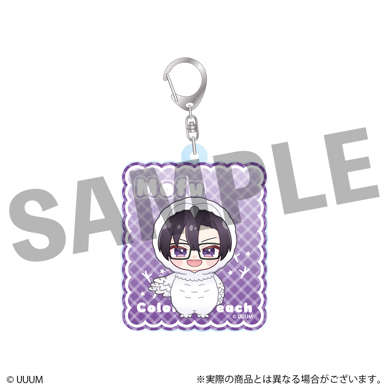 カラフルピーチ_ミニキャラアクリルキーホルダー　もふ