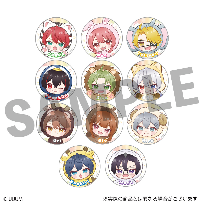 カラフルピーチ_トレーディングミニキャラ缶バッジ（全11種）　【コンプリートBOX／11個入り】