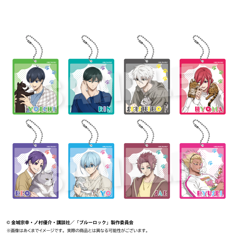 ブルーロック_トレーディングアクリルキーホルダー　猫と戯れver.　【BOX／8個入り】