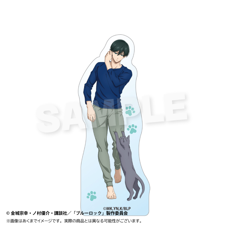 ブルーロック_アクリルブロック　猫と戯れver.　糸師 凛