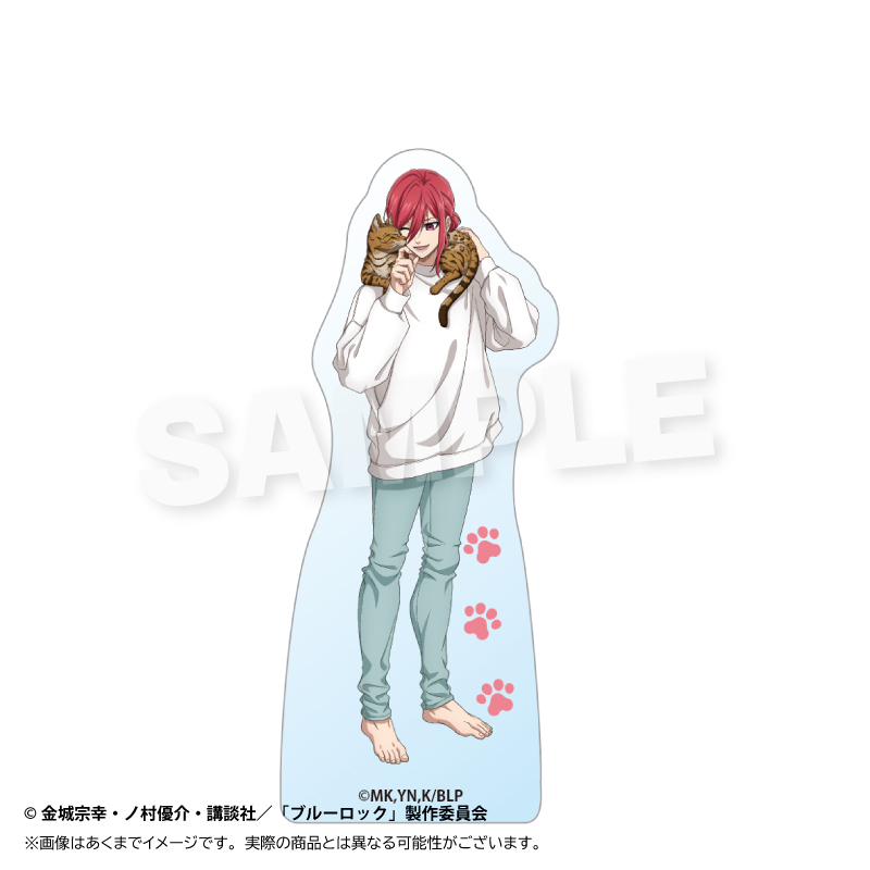 ブルーロック_アクリルブロック　猫と戯れver.　千切 豹馬