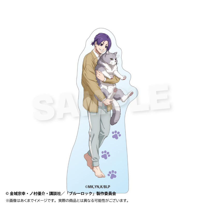 ブルーロック_アクリルブロック　猫と戯れver.　御影 玲王