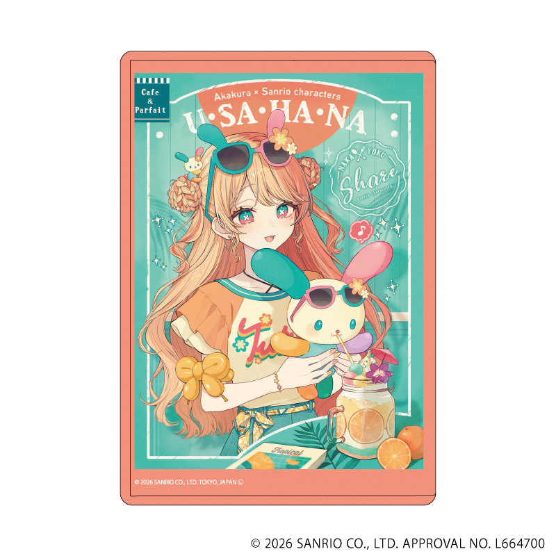 赤倉×サンリオキャラクターズ_キャラクリアケース35/ウサハナ(コラボイラスト)