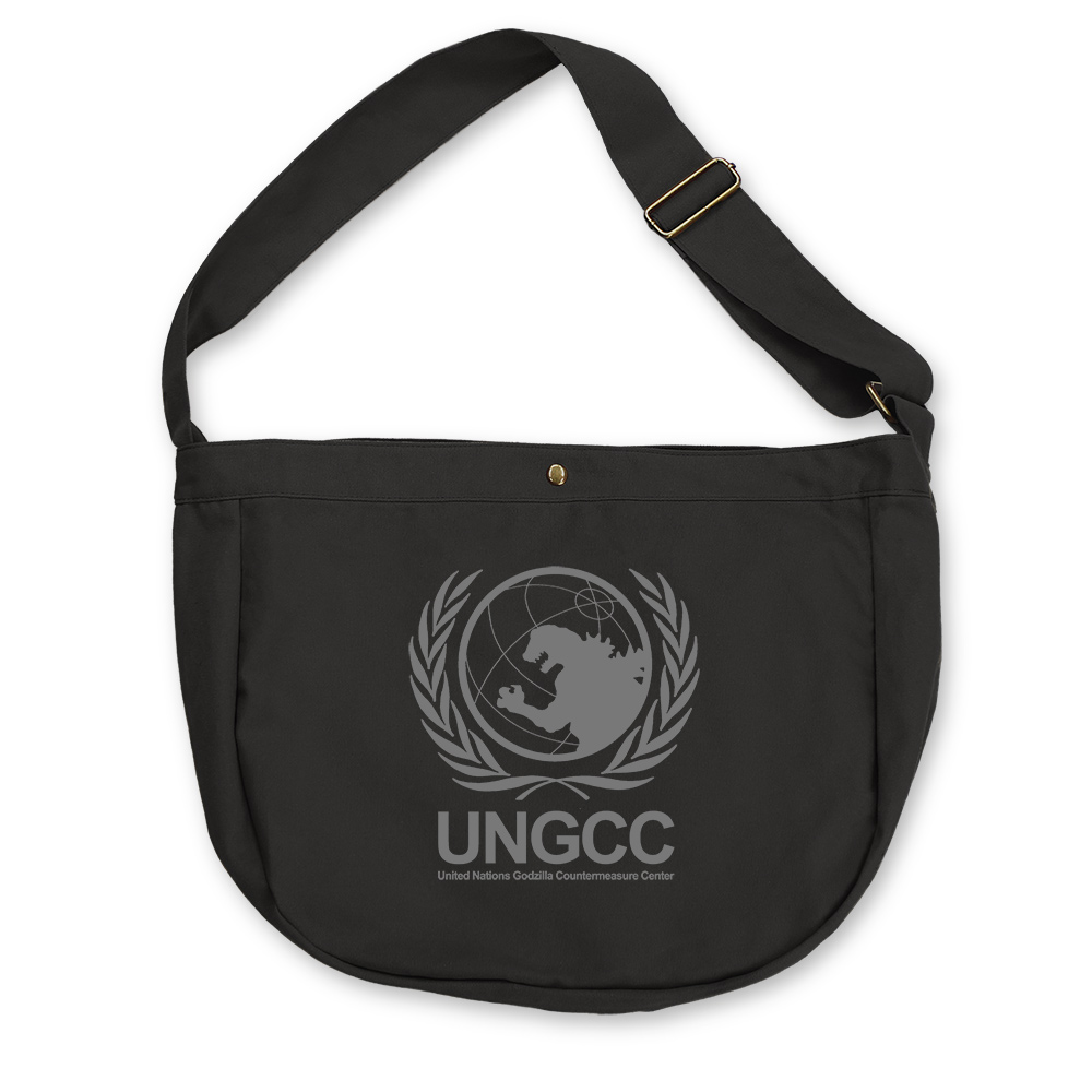 ゴジラ_国連G対策センター ニュースペーパーバッグ/BLACK